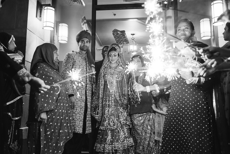 Denver Pakistani Wedding sparkler exit