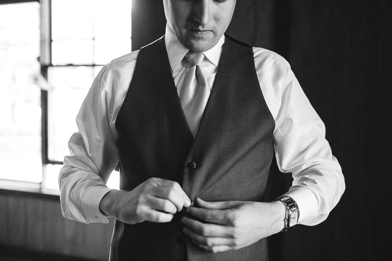 Spruce Mountain Ranch Wedding Photography  black and white groom getting ready
