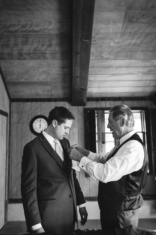 Spruce Mountain Ranch Wedding Photography  black and white groom getting ready
