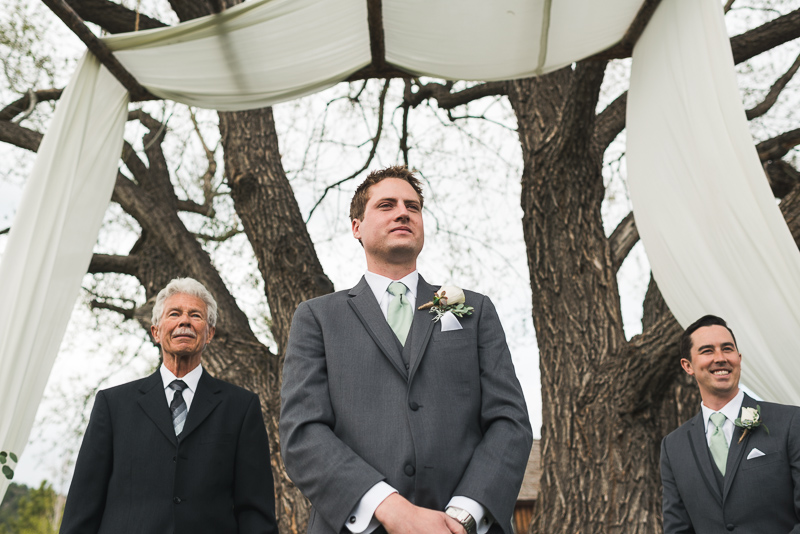 Spruce Mountain Ranch Wedding Photography groom waiting