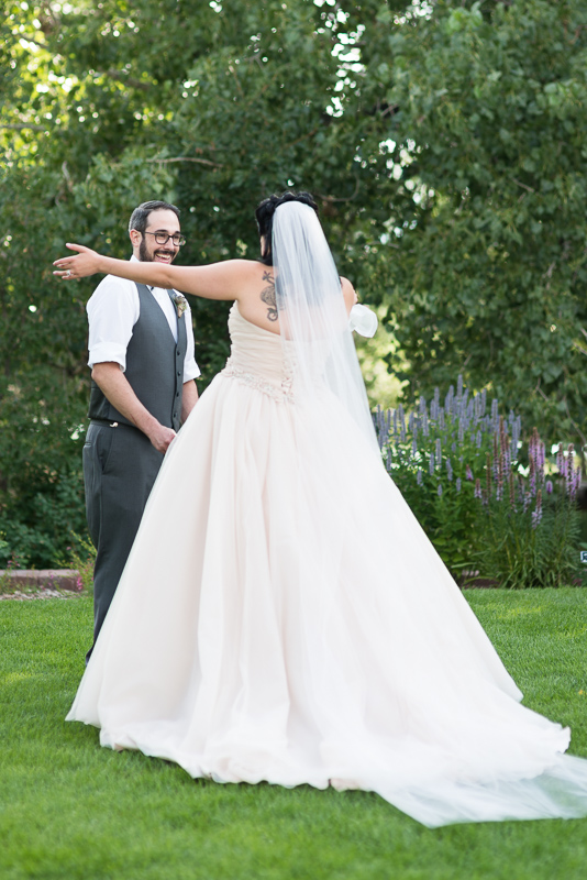 Denver Wedding Photographer Hudson Gardens first look