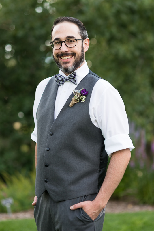 Denver Wedding Photographer Hudson Gardens groom