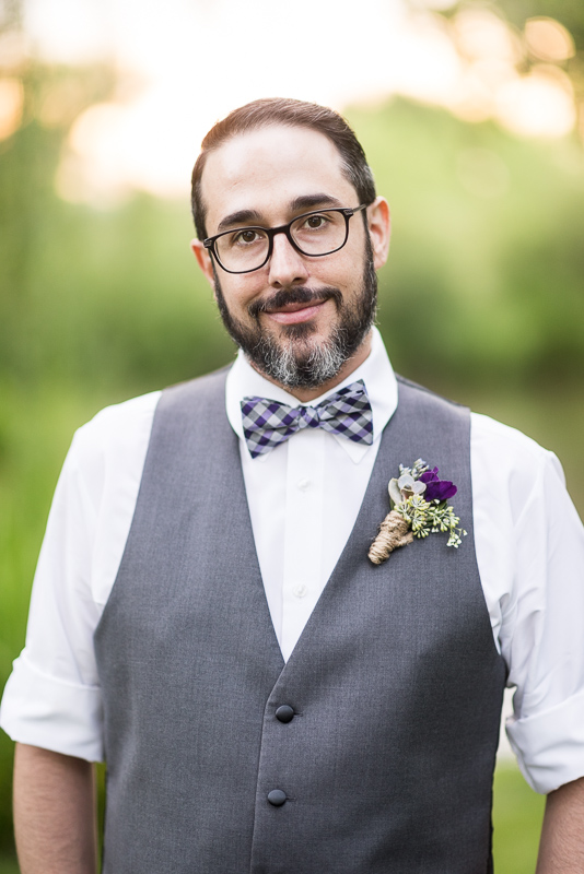 Denver Wedding Photographer Hudson Gardens groom portrait