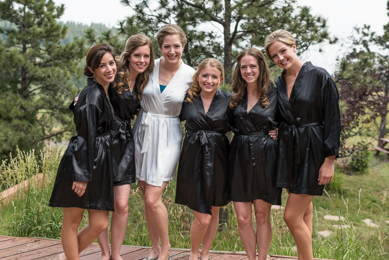 Golden Wedding Photographer bridesmaids in robes
