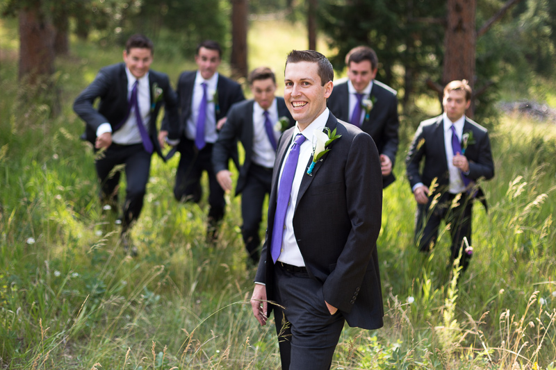 Golden Wedding Photographer groomsmen running