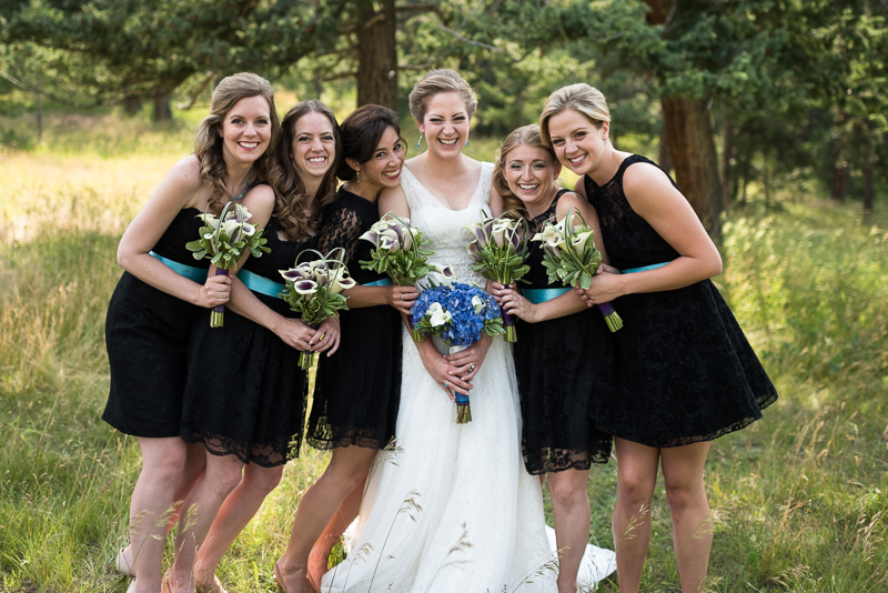 Golden Wedding Photographer bridesmaids smiling