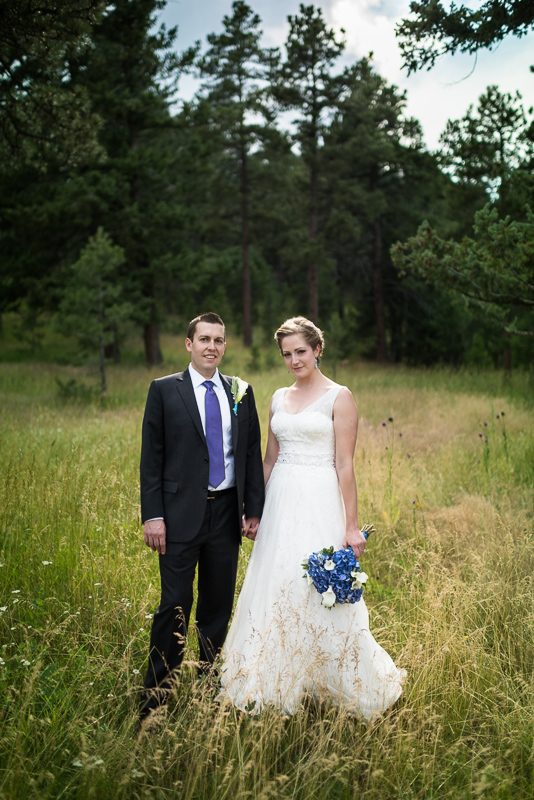 Golden Wedding Photographer couple in field