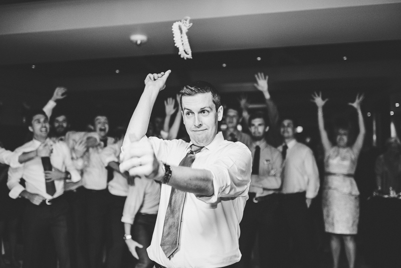 Golden Wedding Photographer garter toss