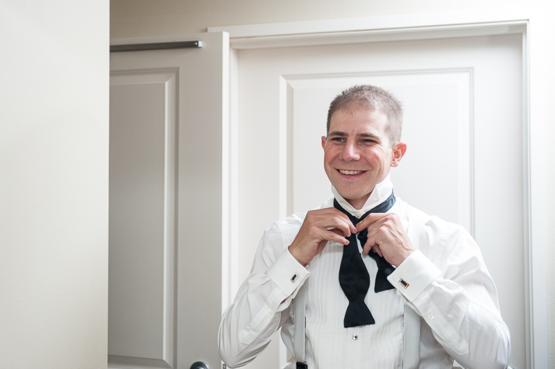 Denver Opera House Wedding Photographer groom getting ready