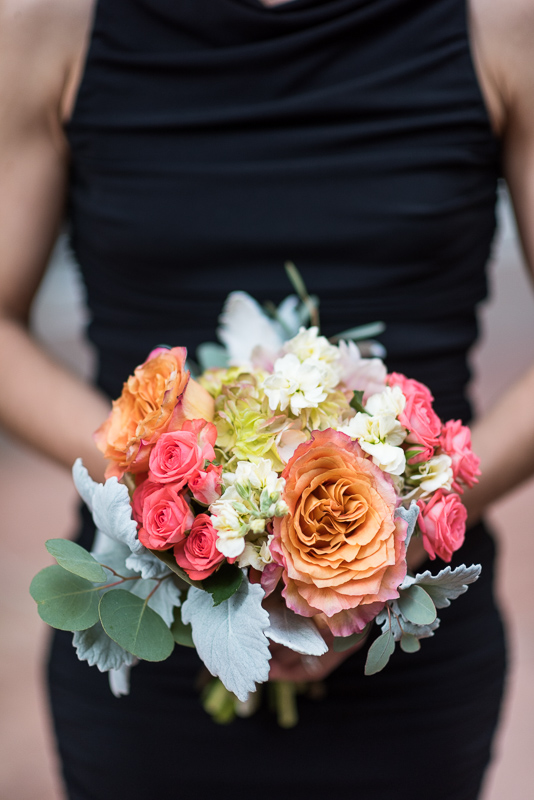Denver Opera House Wedding Photographer bridesmaid bouquet