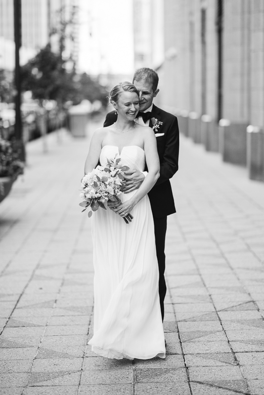 Denver Opera House Wedding Photographer bride and groom classic black and white