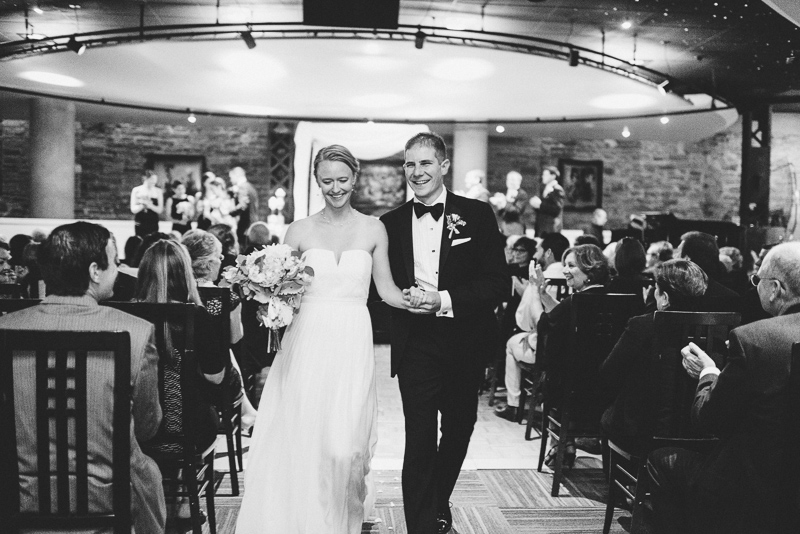 Denver Opera House Wedding Photographer walking down aisle