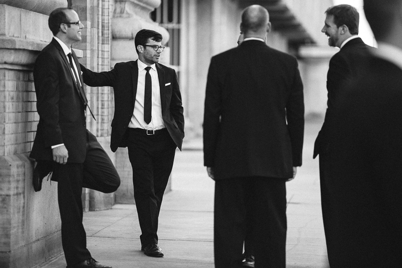 Denver Wedding Photography History Colorado groomsmen black and white