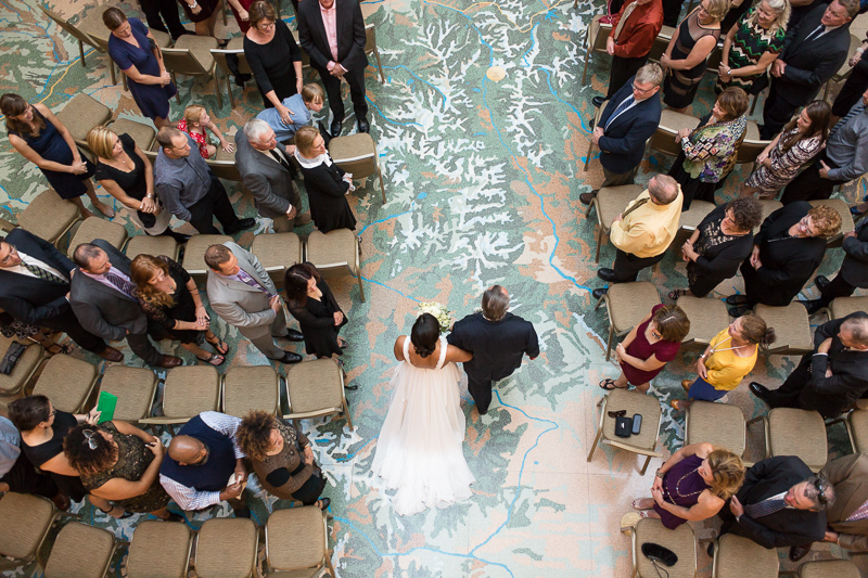 Denver Wedding Photography History Colorado walking down aisle
