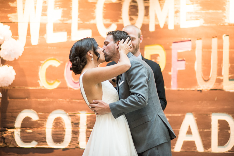 Denver Wedding Photography History Colorado first kiss
