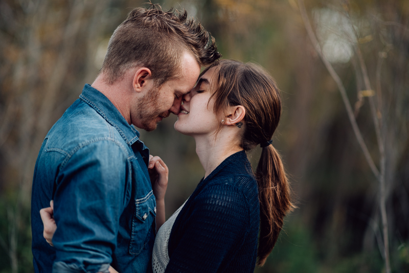 Denver Engagement Photography Chatfield Botanic Gardens nose kiss