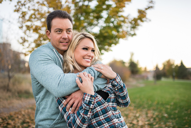Denver Engagement Photography sporty in park