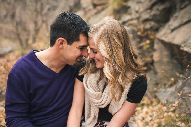 Golden Engagement Photography smiling couple