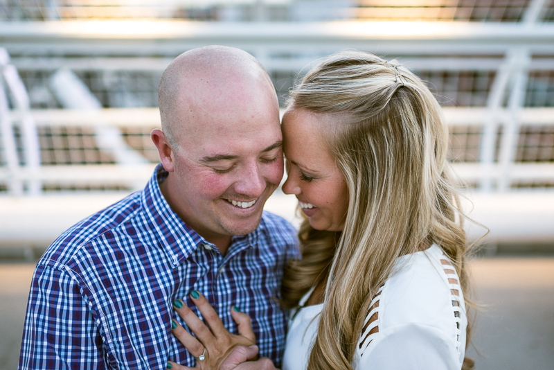 Denver engagement photography bridge