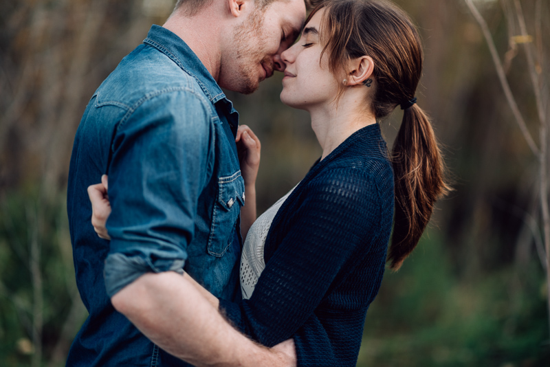 Denver engagement photography soft moment