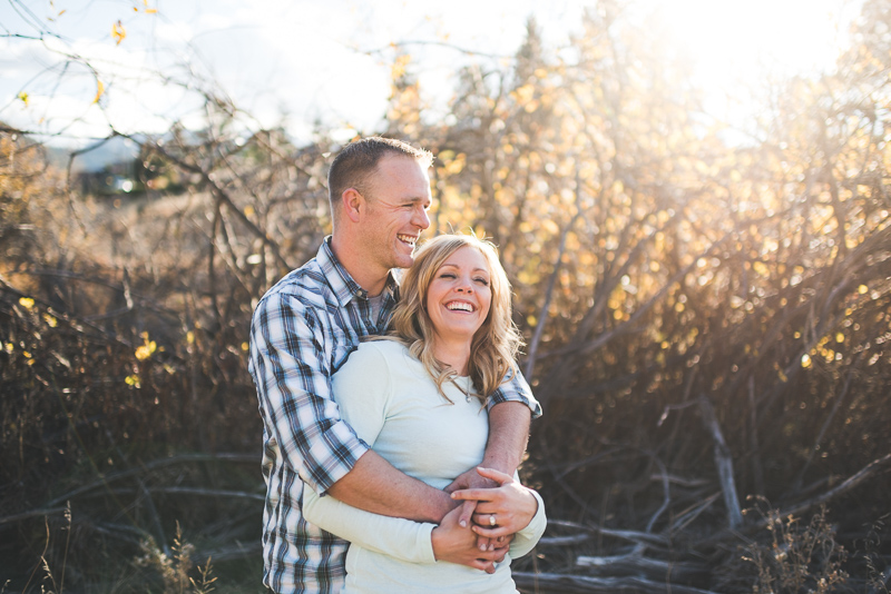 Denver engagement photography golden light