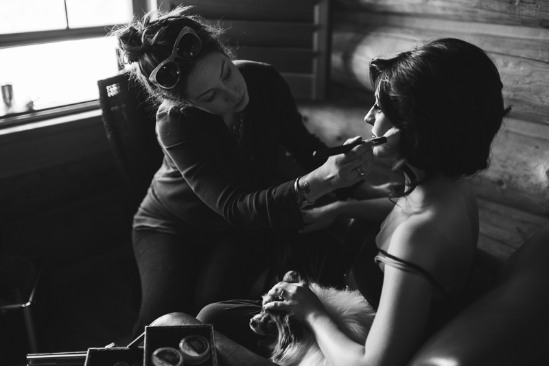 devil's thumb ranch wedding photography makeup