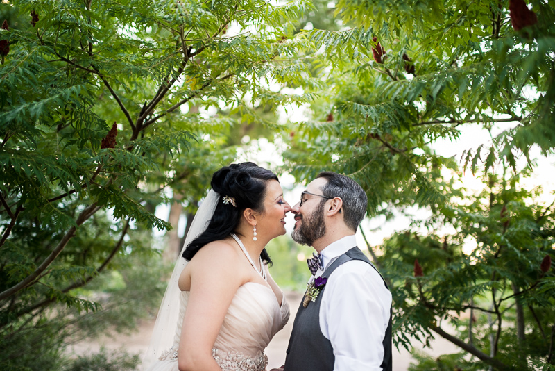 Denver wedding photography kissing sumac