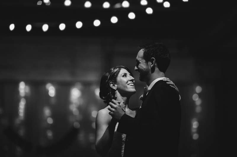 Denver Wedding Photography black and white first dance