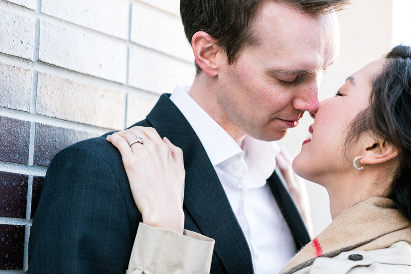 Denver engagement photography lodo kiss