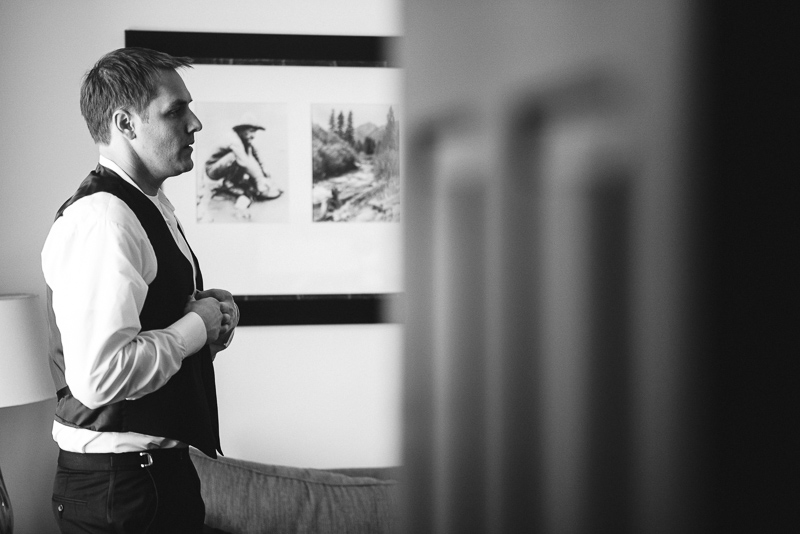 denver wedding photography groom getting ready