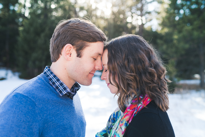 Evergreen Engagement Photography quiet moment