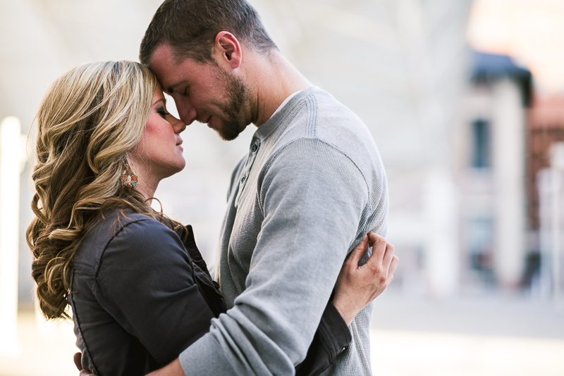 Denver Engagement Photography quiet touching couple