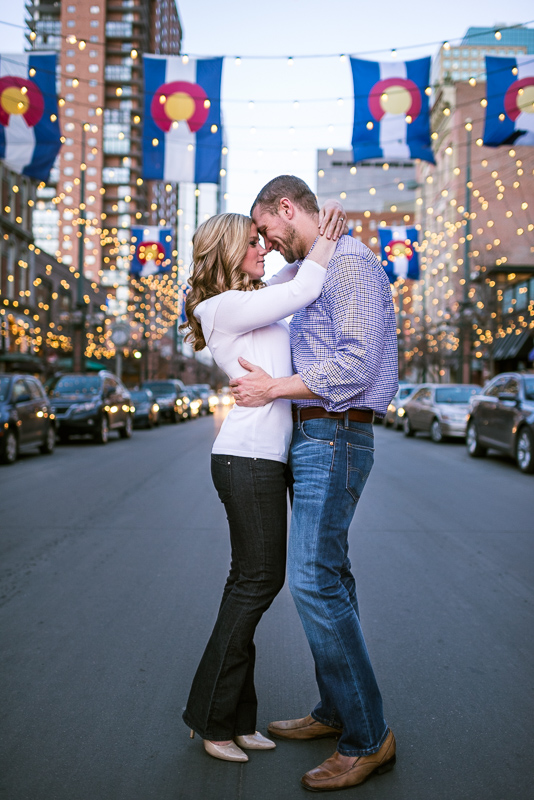 Denver Engagement Photography larimer lights