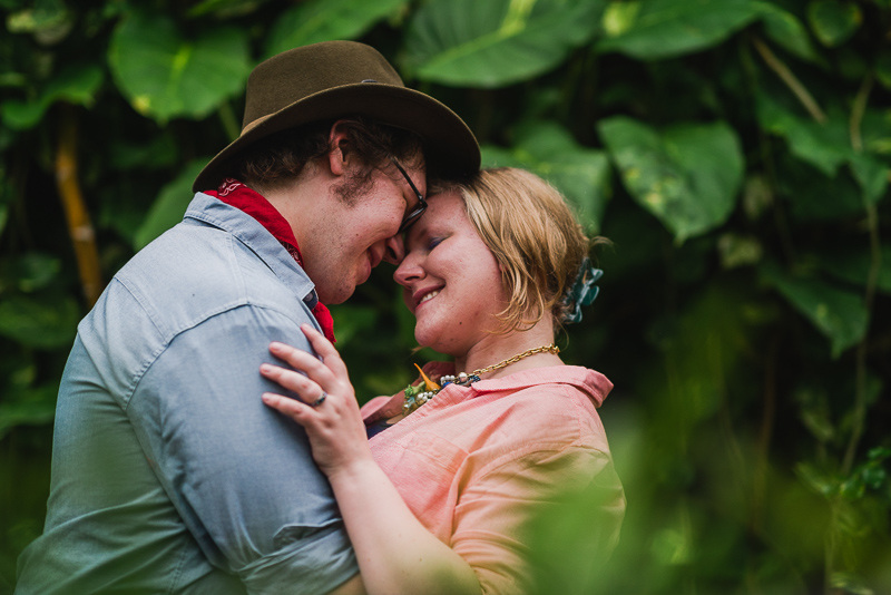 Denver Engagement Photography touching foreheads