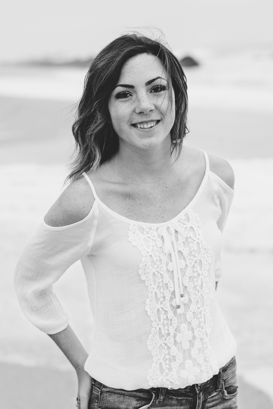 Half Moon Bay High School Senior Photography black and white