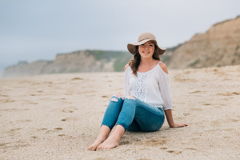 Half Moon Bay High School Senior Photography on the beach