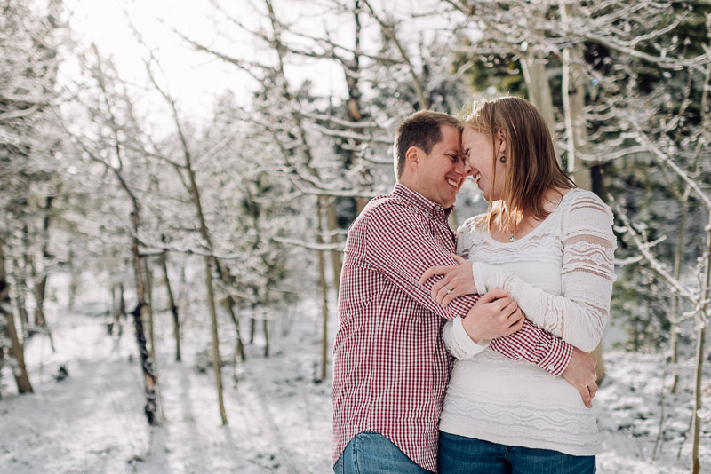 Boulder Engagement Photography sunshine and snow