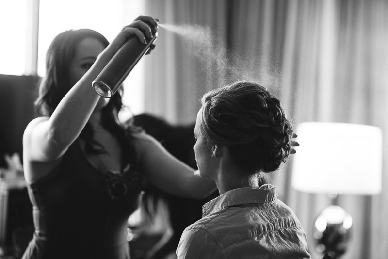 Denver Wedding Photography Cherokee Ranch and Castle bride hairspray