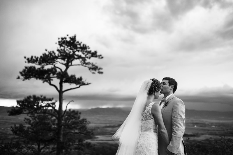 Denver Wedding Photography Cherokee Ranch and Castle forehead kiss