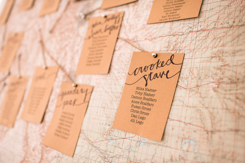 Denver Wedding Photography Cherokee Ranch and Castle seating chart