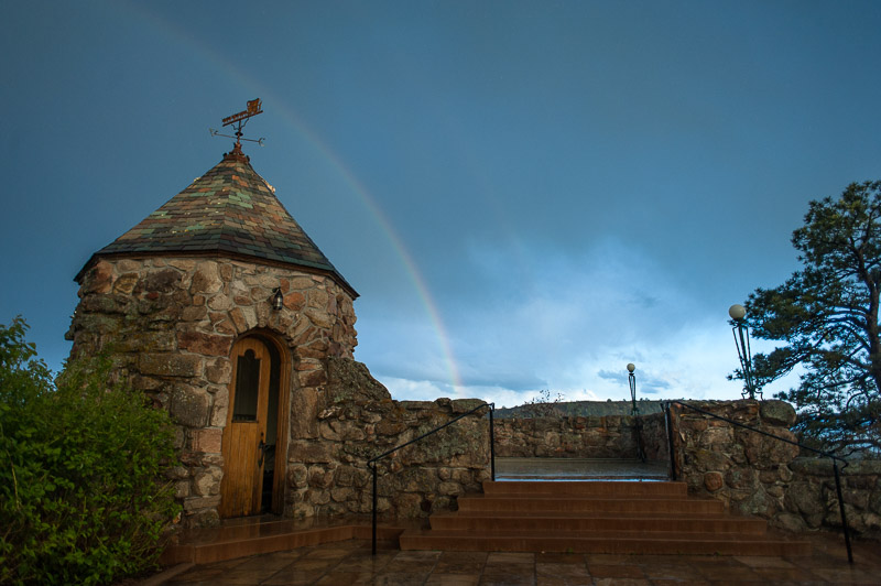 Denver Wedding Photography Cherokee Ranch and Castle rainbow