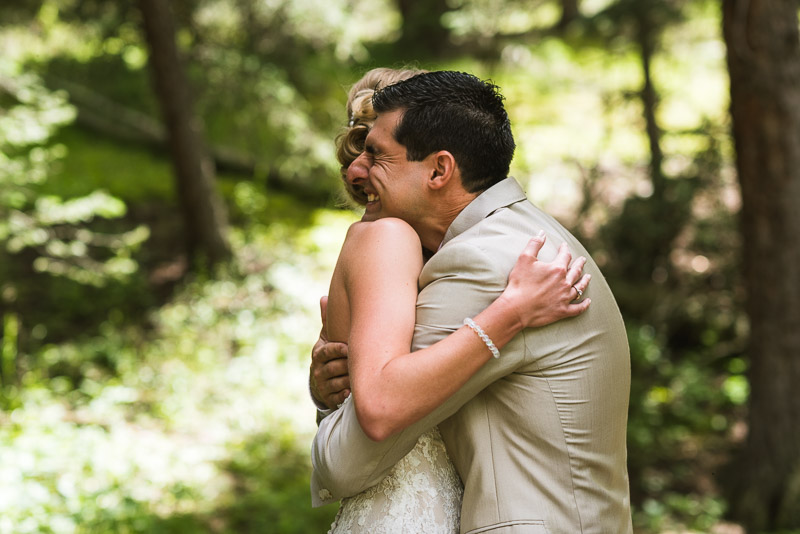 Emily and Ryan Lower Lake Ranch Wedding Photography hug