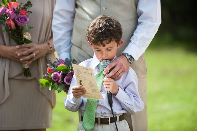 Emily and Ryan Lower Lake Ranch Wedding Photography child speaking