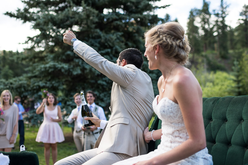 Emily and Ryan Lower Lake Ranch Wedding Photography champagne
