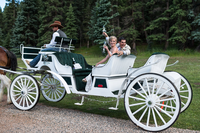 Emily and Ryan Lower Lake Ranch Wedding Photography ride away