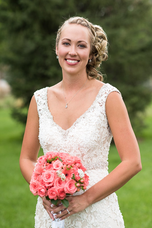 Denver athletic club wedding bride portrait