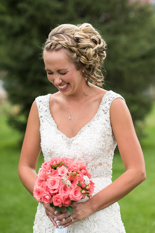 Denver athletic club wedding laughing bride
