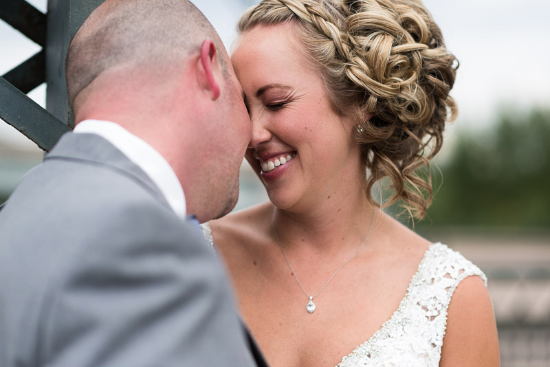 Denver athletic club wedding happy couple