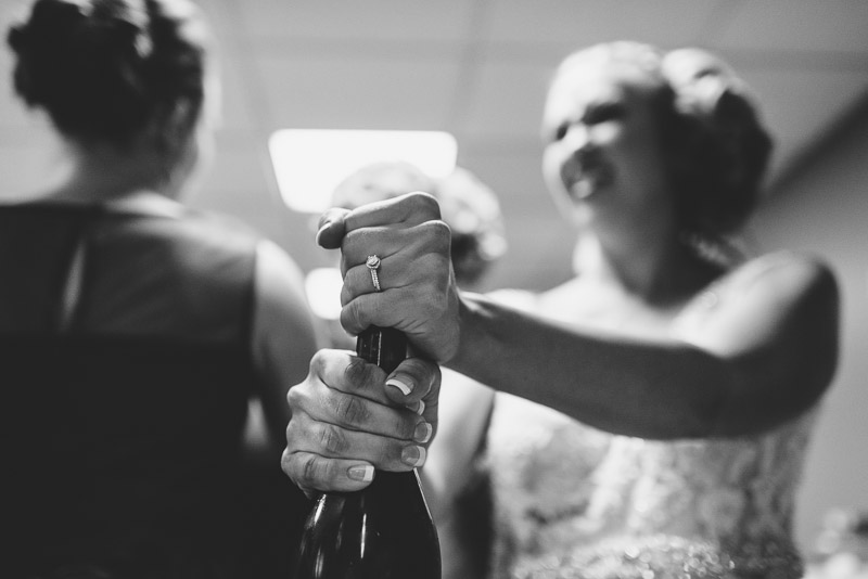 Denver athletic club wedding champagne