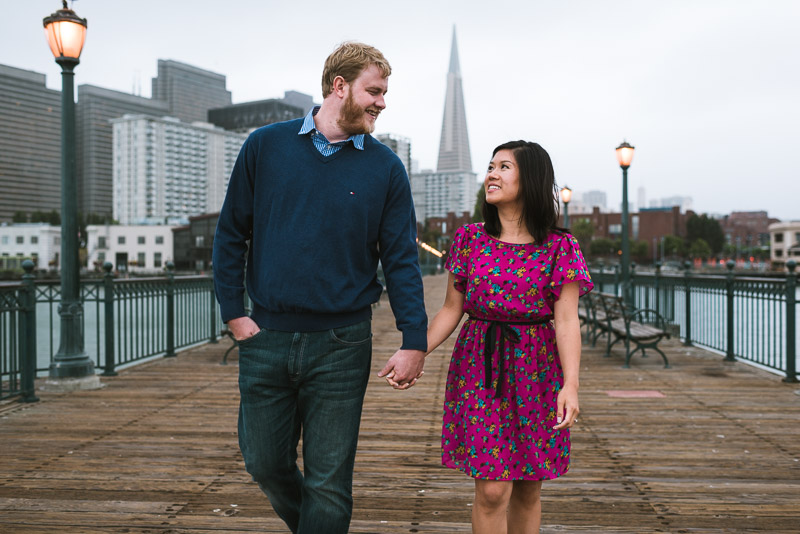 San Francisco engagement photography pier 7